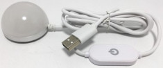 Lampa USB, Pe Cablu, Cu LED, Prindere Magnetica - Lumina Alb/Rece/01662 foto