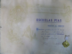 Diploma de merit in limba spaniola foto