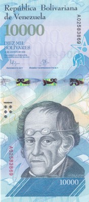 Bancnota Venezuela 10.000 Bolivares 18 august 2016 - P98 UNC foto