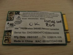 Placa de retea wireless laptop Acer Aspire One Zg5, Intel WM3945ABG MOW2