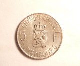 LUXEMBURG 5 FRANCI 1962 UNC