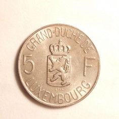 LUXEMBURG 5 FRANCI 1962