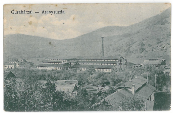 3786 - GURA BARZA, Hunedoara, factory - old postcard - used - 1909