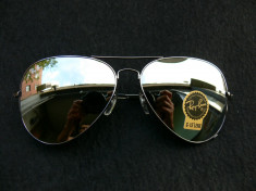 OCHELARI DE SOARE RAY BAN AVIATOR 3025 LENTILA STICLA 2 STRATURI SILVER MIRROR ! foto