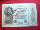 Bancnota 1000 marci 1922 ,supratipar rosu :1 miliard marci Germania