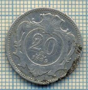 10759 MONEDA- AUSTRIA -20 HELLER -anul 1895-STAREA CARE SE VEDE