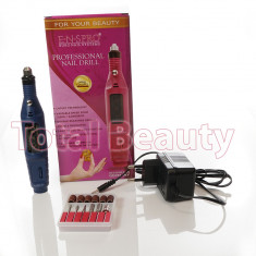 Freza Electrica Unghii pentru manichiura cu Gel UV - Albastra + CADOU foto