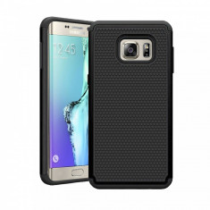 Husa ARMOR Samsung Galaxy S6 Edge neagra + folie protectie display foto