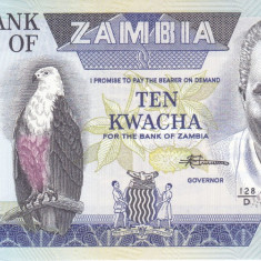 Bancnota Zambia 10 Kwacha (1988) - P26e UNC
