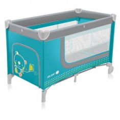 Patut pliabil cu 2 nivele Baby Design Holiday Turquoise foto