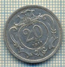 10751 MONEDA- AUSTRIA -20 HELLER -anul 1911 -STAREA CARE SE VEDE