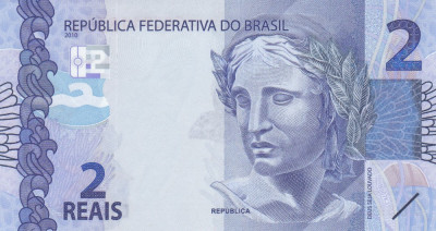 Bancnota Brazilia 2 Reais 2010 (2016) - P252c UNC foto