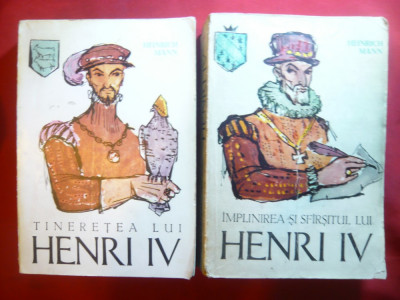 Heinrich Mann - Henri IV -Tineretea ,implinirea, sfarsitul-2 vol.1963,ilustratii foto