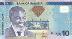 Bancnota Namibia 10 Dolari 2012 - P11a UNC foto