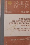 Probleme de matematica - Functia polinomiala de gradul I si II