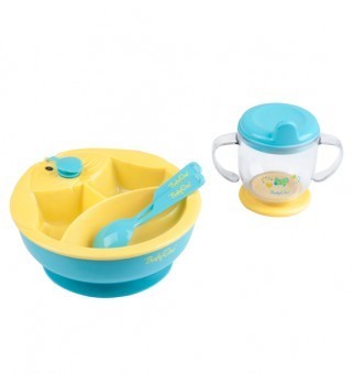Set castron cu tacamuri si canita bebe BabyOno 238 foto mare Set castron cu tacamuri si canita bebe BabyOno 238 foto mare