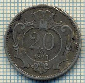 10757 MONEDA- AUSTRIA -20 HELLER -anul 1893 -STAREA CARE SE VEDE foto
