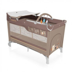 Patut pliabil cu 2 nivele Baby Design Dream Beige foto