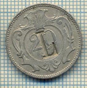 10750 MONEDA- AUSTRIA-20 HELLER -anul 1907 ,,L&amp;quot;(DEMONETIZARE?)-STAREA CE SE VEDE foto