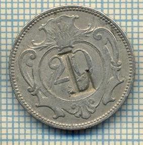 10750 MONEDA- AUSTRIA-20 HELLER -anul 1907 ,,L&amp;quot;(DEMONETIZARE?)-STAREA CE SE VEDE foto