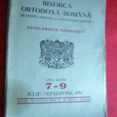 Buletinul Oficial -Patriarhia Romane Biserica Ortodoxa Romana -Regulamente 1950