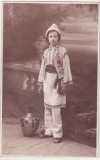 Bnk foto - Fotografie 1943 - Copil in costum popular -, Romania 1900 - 1950, Sepia, Etnografie
