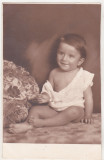 Bnk foto - Fotografie 1932 - Portretde copil - Foto Luvru Bucuresti, Alb-Negru, Romania 1900 - 1950, Portrete