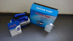 Pompa de vacuum instalatii frigorifice + 1 sticla de ulei NOUA foto
