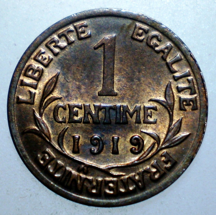 F.406 FRANTA 1 CENTIME 1919 XF/AUNC