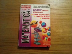 MATEMATICA CULEGERE DE PROBLEME - Clasa a V -a - Viorica E. Carbunaru, Constantin M. Carbunaru - Editura Conviocarb, 1997, 327 p.