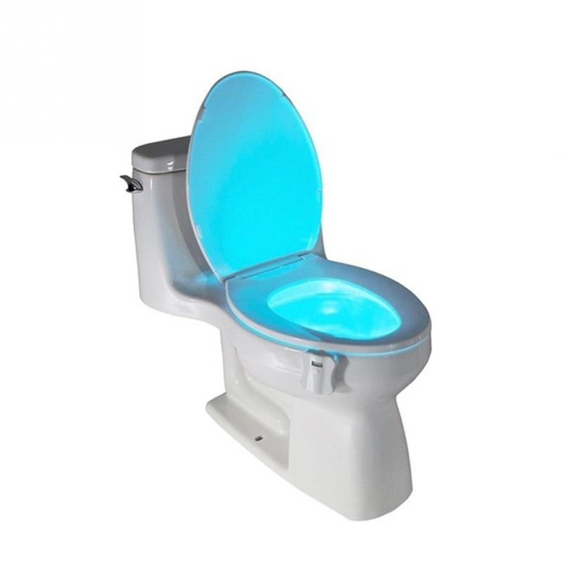 Lampa de veghe LED lumina pentru vasul de toaleta WC cu SENZOR miscare |  Okazii.ro