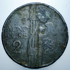 7.834 ITALIA VITTORIO EMANUELE III 2 LIRE 1923 1926 FALS 9,2g