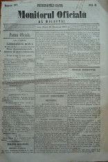 Principatele Unite , Monitorul oficial al Moldovei , Iasi , nr. 332 , 1861 foto