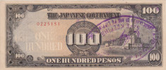 OCUPATIA JAPONEZA IN FILIPINE 100 pesos 1943 XF!!! foto