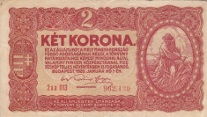 UNGARIA 2 korona 1920 VF+++!!! foto