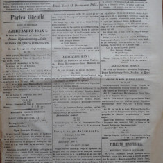 Principatele Unite , Monitorul oficial al Moldovei , Iasi , nr. 342 , 1861