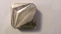PVM - Scrumiera de poseta / voiaj Marlboro dimensiuni mici aluminiu foto