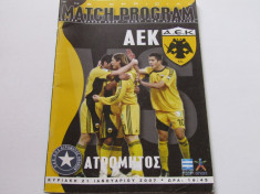 Program meci fotbal AEK ATENA - ATROMITOS (Grecia) 21.01.2007 foto