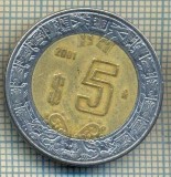 10855 MONEDA- MEXIC - 5 PESOS -anul 2001 -STAREA CARE SE VEDE