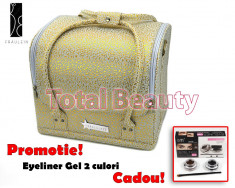 Geanta Produse Cosmetice Fraulein38, Golden Pattern foto