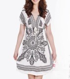 Rochie/ rochita scurta de plaja, Alb, Albastru, Negru, Roz