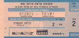 Bilet meci fotbal ISRAEL - ROMANIA (13.12.1994 preliminarii Campionat European)