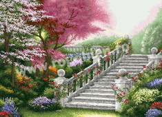 Treptele iubirii - goblen cu diagrama alb/negru foto