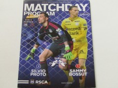 Program meci fotbal ANDERLECHT - ZULTE WAREGEM 22.05.2016 (contine poster)