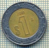 10844 MONEDA- MEXIC -1 PESO -anul 2001 -STAREA CARE SE VEDE