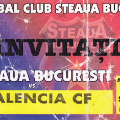 Invitatie meci fotbal STEAUA Bucuresti - VALENCIA CF (Europa League 24.02.2005)