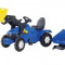 Tractor 3-8Ani Cu Pedale Si Remorca Rolly Toys Blue