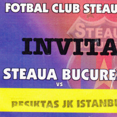 Invitatie meci fotbal STEAUA Bucuresti - BESIKTAS (Europa League 25.11.2004)