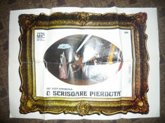 Afis la Teatrul Mic - O Scrisoare Pierduta, Director Dinu Sararu 1988 ,69x47 cm foto