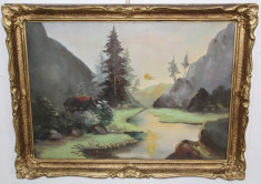 Tablou Peisaj de Munte , Nesemnat; Rama din lemn 80X60 cm; foto